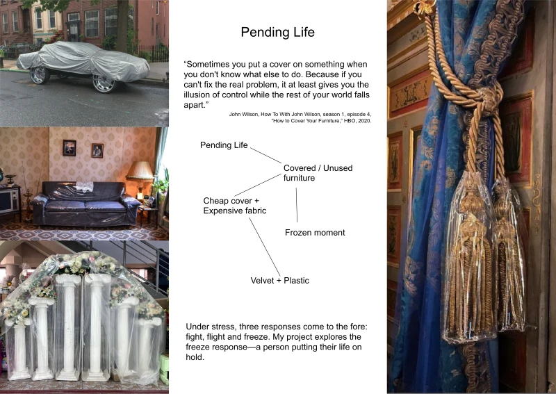 Pending Life concept, mind map and moodboard