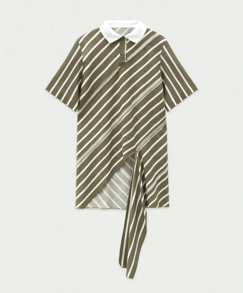 Striped spiral-cut shirt, product view